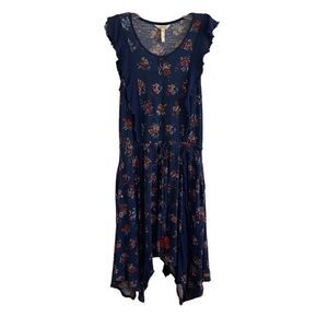 Matilda Jane Choose Your Own Path Woodland Sprite Dress Navy Blue Floral Small